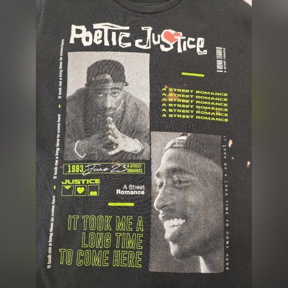 Chemistry Mens Faded Black Poetic Tupac Graphic Tee Shirt, sz MD - Picture 3 of 8